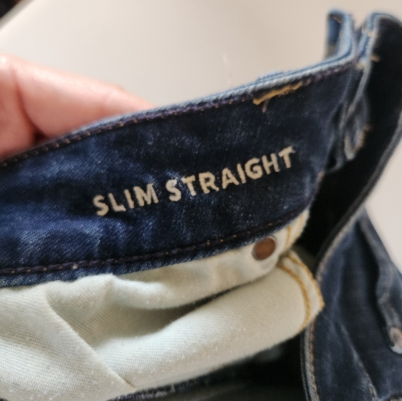 American Eagle Mens Dark Wash Slim Straight Leg Jeans Next Level Flex Size 32x30 - Picture 7 of 11